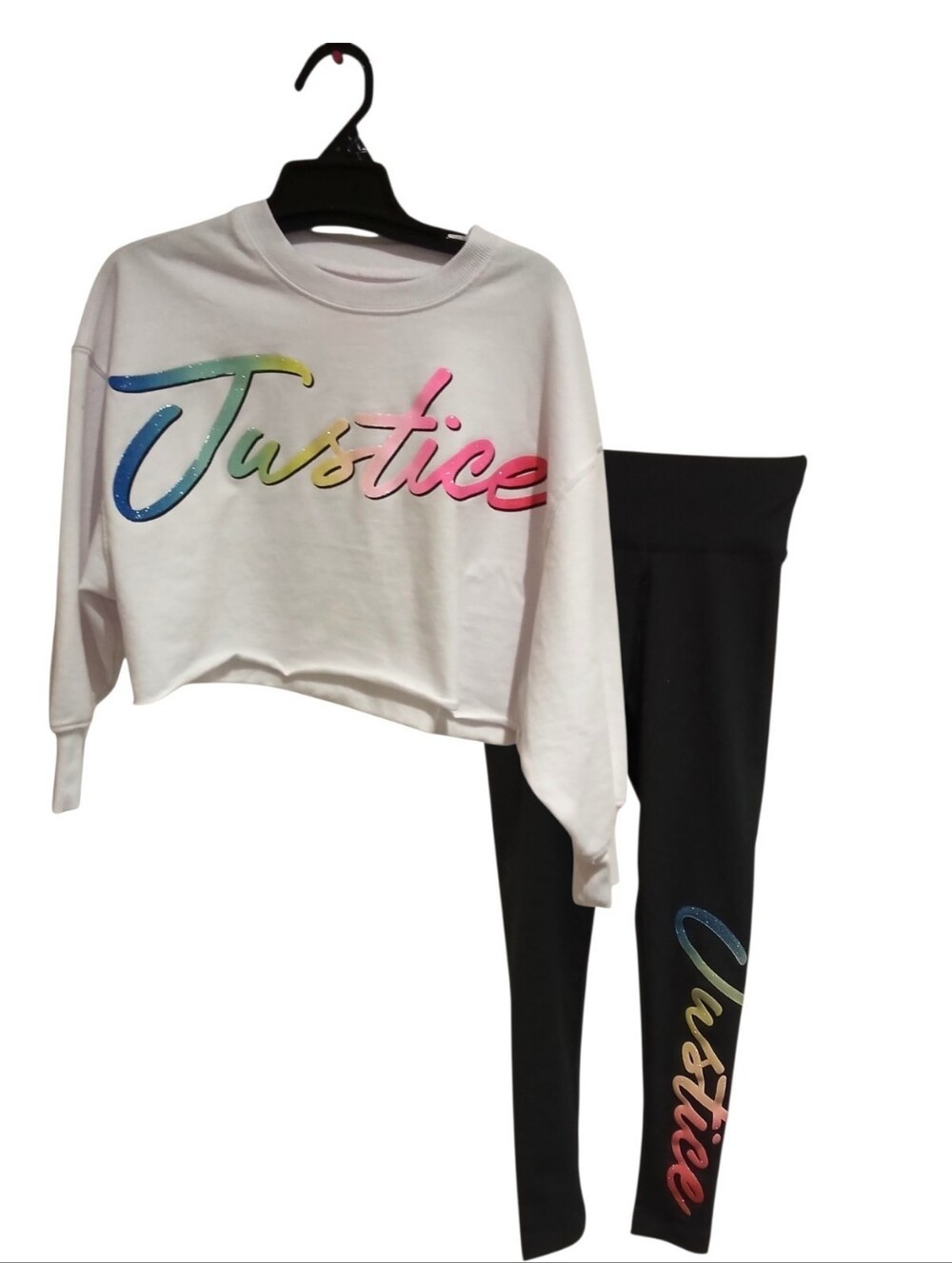 JUSTICE Girls Matching Sweatshirt Set   Sz XS. (5-6)